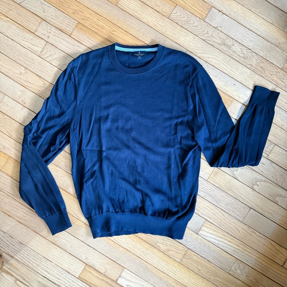 NWOT - Brooks Brothers Men's Deep Blue Crewneck Sweater